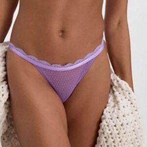 Free People Sheer Mesh Bikini Underwear New With Tags Violet Panic 🔥 5/$25